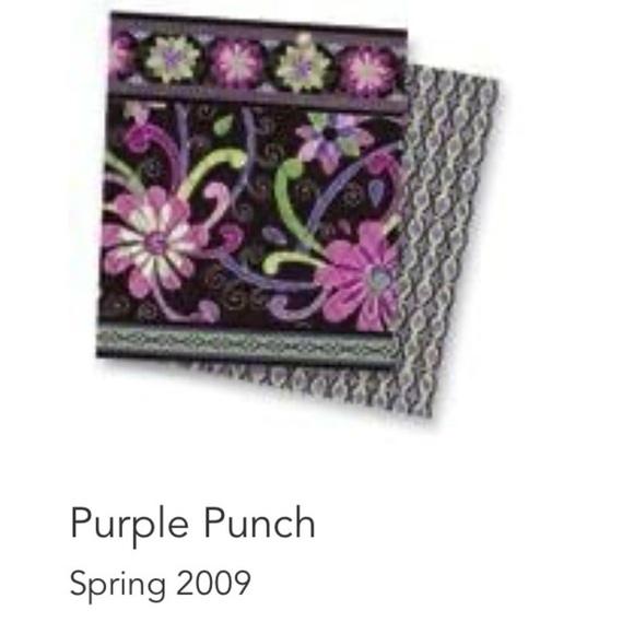 VERA BRADLEY Purple Punch Trifold Euro Wallet Floral Pink Green Brown - Picture 13 of 13